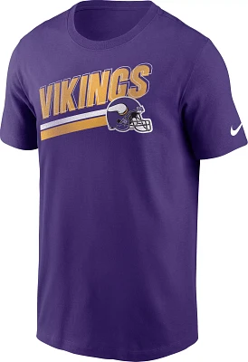 Nike Men's Minnesota Vikings Blitz Helmet Purple T-Shirt