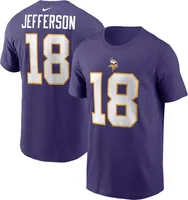 Nike Men's Minnesota Vikings Justin Jefferson #18 Throwback Purple T-Shirt