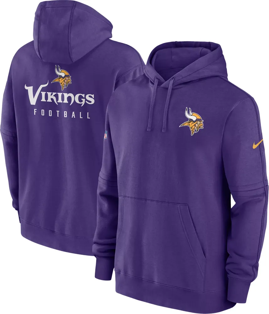 Nike Men's Minnesota Vikings 2023 Sideline Club Purple Pullover Hoodie