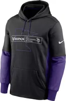 Nike Men's Minnesota Vikings Overlap Black Pullover Hoodie