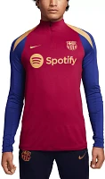 Nike Adult FC Barcelona Strike Drill Red Quarter-Zip Pullover Shirt