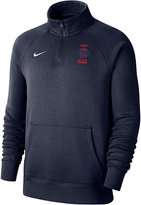 Nike Paris Saint-Germain 2023 Logo Navy Quarter-Zip Pullover Shirt