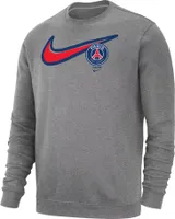 Nike Paris Saint-Germain Fleece Grey Crew Neck Sweatshirt