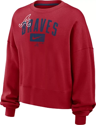 Nike Women's Atlanta Braves Red Fleece Crew Neck Sweatshirt