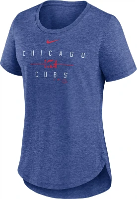 Nike Women's Chicago Cubs Blue Knockout T-Shirt