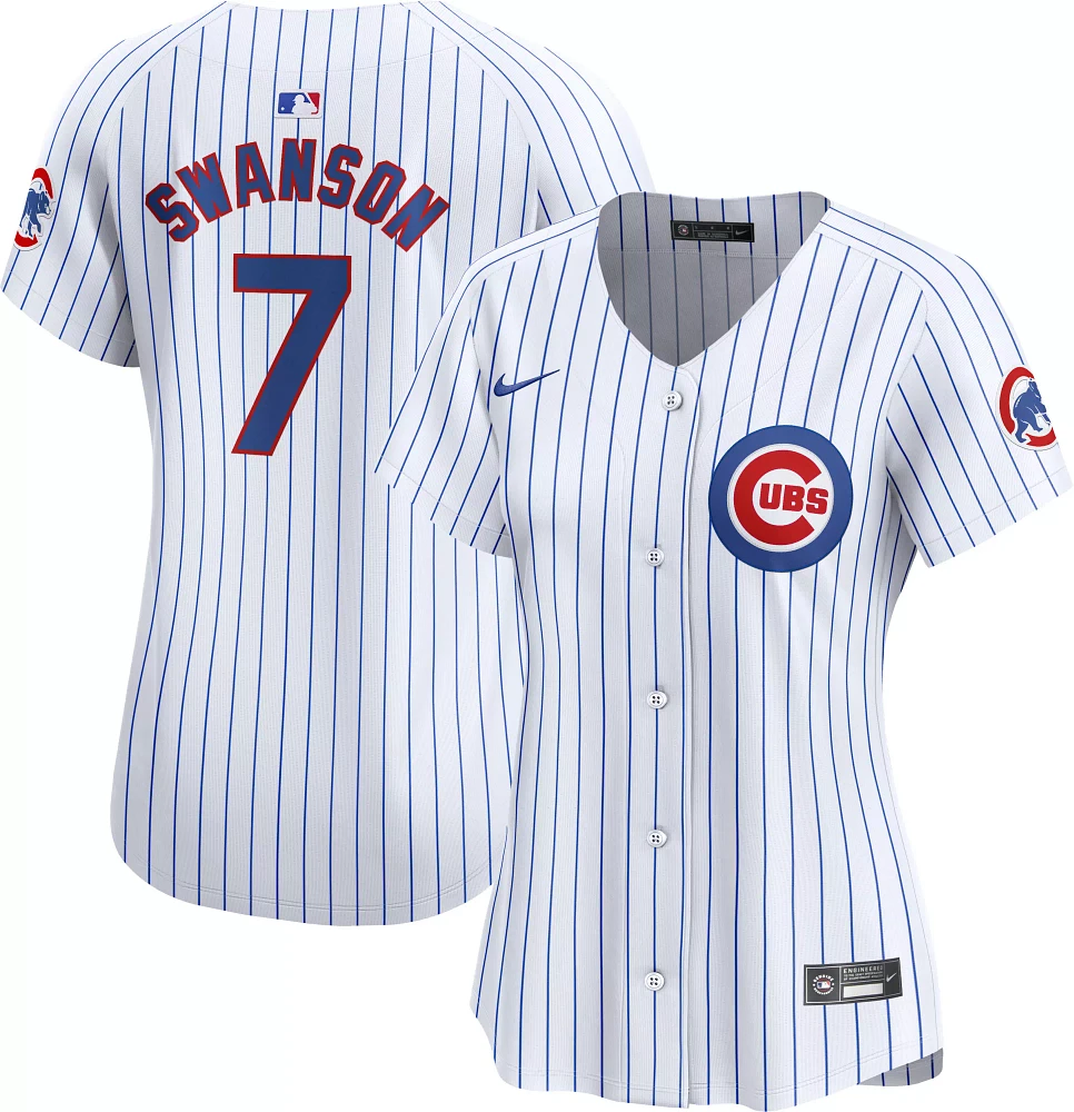 Nike Women's Chicago Cubs Dansby Swanson #7 White Home Limited Vapor Jersey