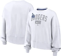 Nike Women's Los Angeles Dodgers White Fleece Crew Neck Sweatshirt