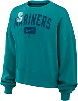 Nike Women's Seattle Mariners Mardi Gras Fleece Crew Neck Sweatshirt