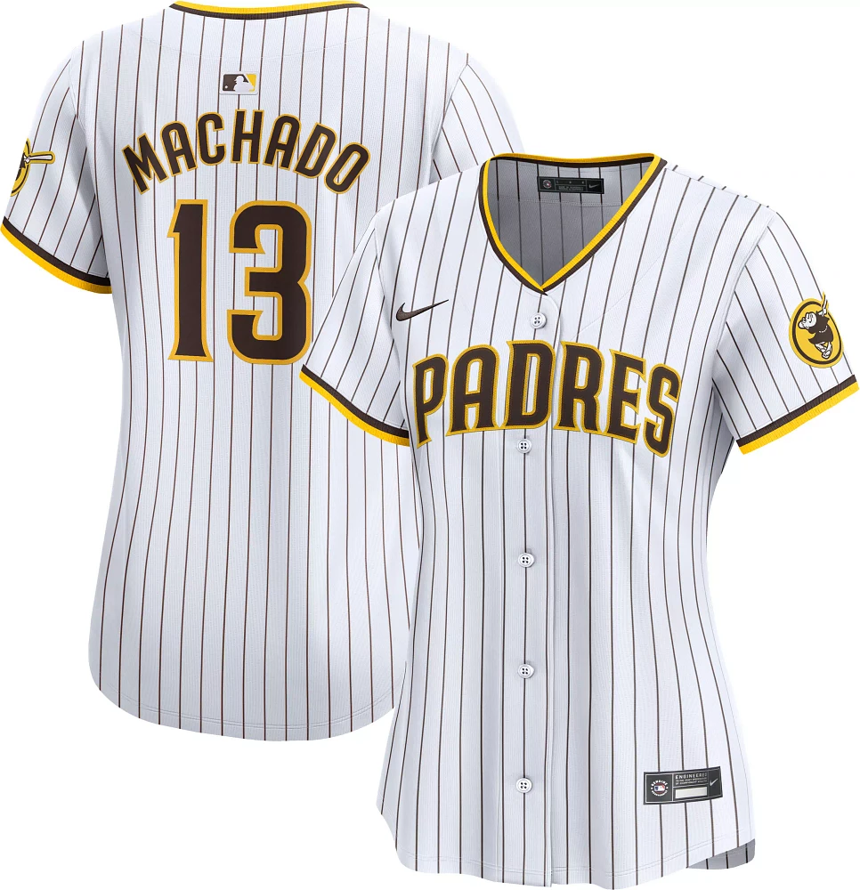 Nike Women's San Diego Padres Manny Machado #13 White Home Limited Vapor Jersey