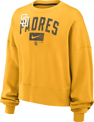 Nike Women's San Diego Padres Yellow Fleece Crew Neck Sweatshirt