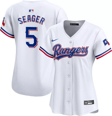 Nike Women's Texas Rangers Corey Seager #5 White Home Limited Vapor Jersey