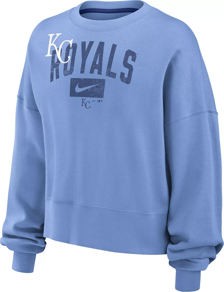 Nike Women's Kansas City Royals Blue Fleece Crew Neck Sweatshirt