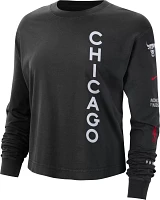 Nike Women's 2023-24 City Edition Chicago Bulls Black Boxy Long Sleeve T-Shirt