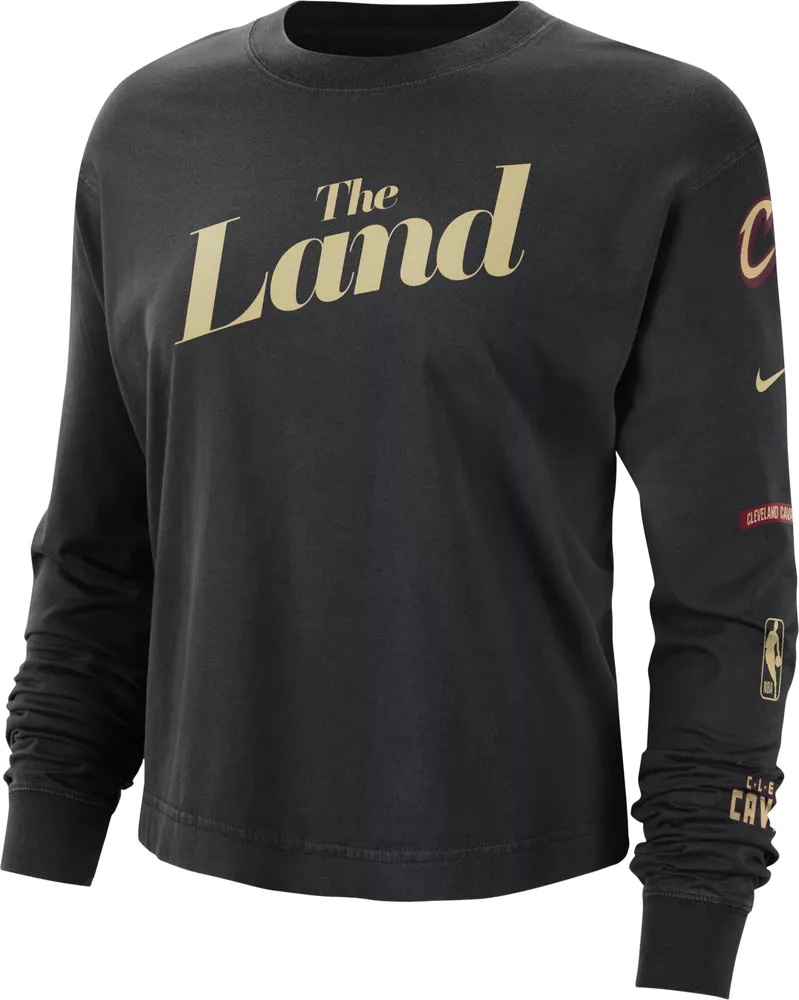 Nike Women's 2023-24 City Edition Cleveland Cavaliers Black Boxy Long Sleeve T-Shirt