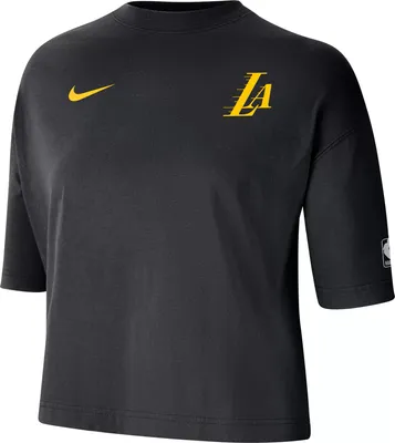 Nike Women's 2023-24 City Edition Los Angeles Lakers Black Boxy Long Sleeve T-Shirt