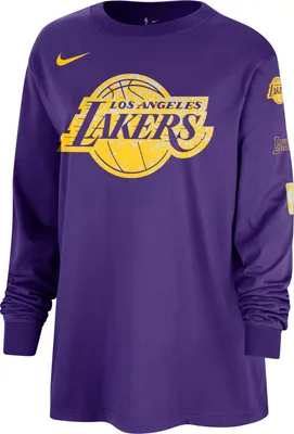 Nike Women's Los Angeles Lakers Essential Boyfriend Long Sleeve T-Shirt