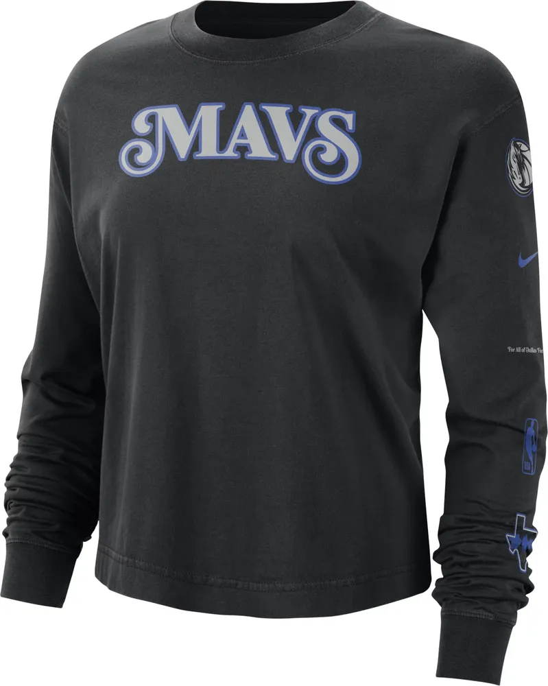 Nike Women's 2023-24 City Edition Dallas Mavericks Black Boxy Long Sleeve T-Shirt