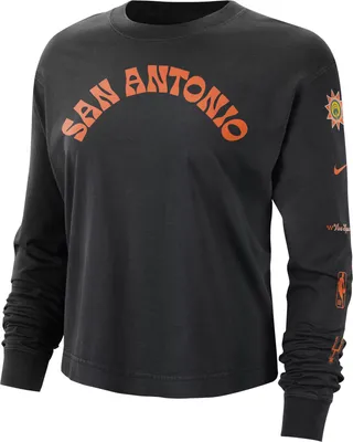 Nike Women's 2023-24 City Edition San Antonio Spurs Black Boxy Long Sleeve T-Shirt