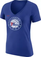 Nike Women's Philadelphia 76ers Blue Logo V-Neck T-Shirt