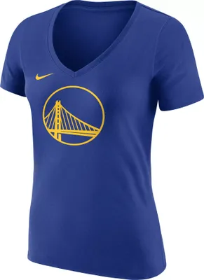 Nike Women's Golden State Warriors Blue Logo V-Neck T-Shirt