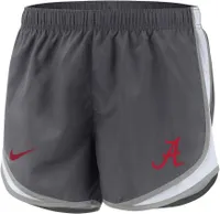 Nike Women's Alabama Crimson Tide Grey Dri-FIT Tempo Running Shorts