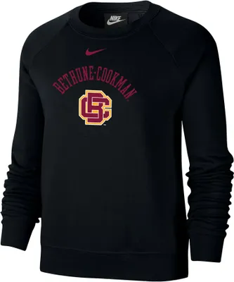 Nike Women's Bethune-Cookman Wildcats Black Varsity Arch Logo Crew Neck Sweatshirt