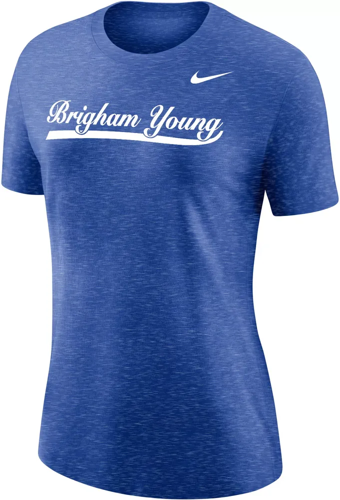 Nike Women's BYU Cougars Blue Varsity Script T-Shirt