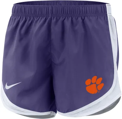 Nike Women's Clemson Tigers Regalia Dri-FIT Tempo Running Shorts