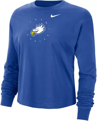 Nike Women's Florida Gulf Coast Eagles Cobalt Blue Boxy Cropped Long Sleeve T-Shirt