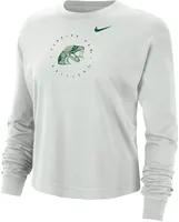 Nike Women's Florida A&M Rattlers Grey Boxy Cropped Long Sleeve T-Shirt