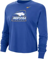 Nike Women's Hofstra Pride Royal Blue Boxy Cropped Long Sleeve T-Shirt