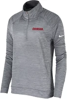 Nike Women's Harvard Crimson Grey Pacer Pullover Half-Zip