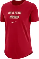 Nike Women's Ohio State Buckeyes Scarlet University Athletics Pill Swoosh T-Shirt