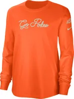 Nike Women's Oklahoma State Cowboys Orange Cotton Letterman Long Sleeve T-Shirt