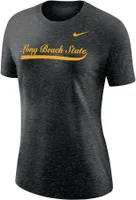 Nike Women's Long Beach State 49ers Black Varsity Script T-Shirt