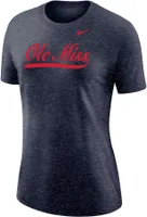 Nike Women's Ole Miss Rebels Blue Varsity Script T-Shirt