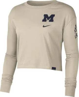 Nike Women's Michigan Wolverines Rattan Jr Varsity Long Sleeve T-Shirt