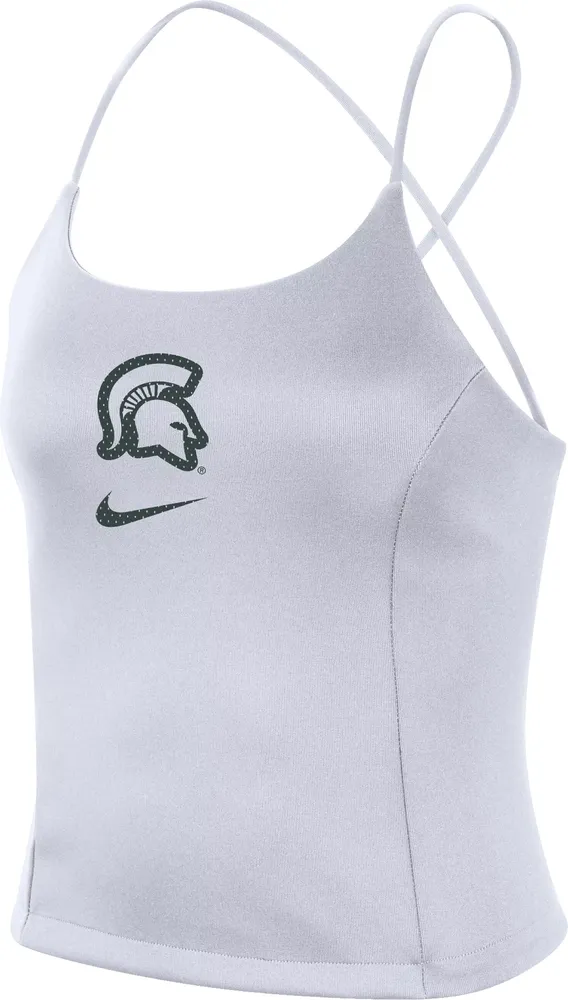 Nike Women's Michigan State Spartans White Icon Clash Tieback Tank Top