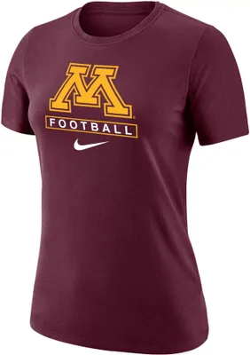 Nike Women's Minnesota Golden Gophers Maroon Football Core Cotton T-Shirt