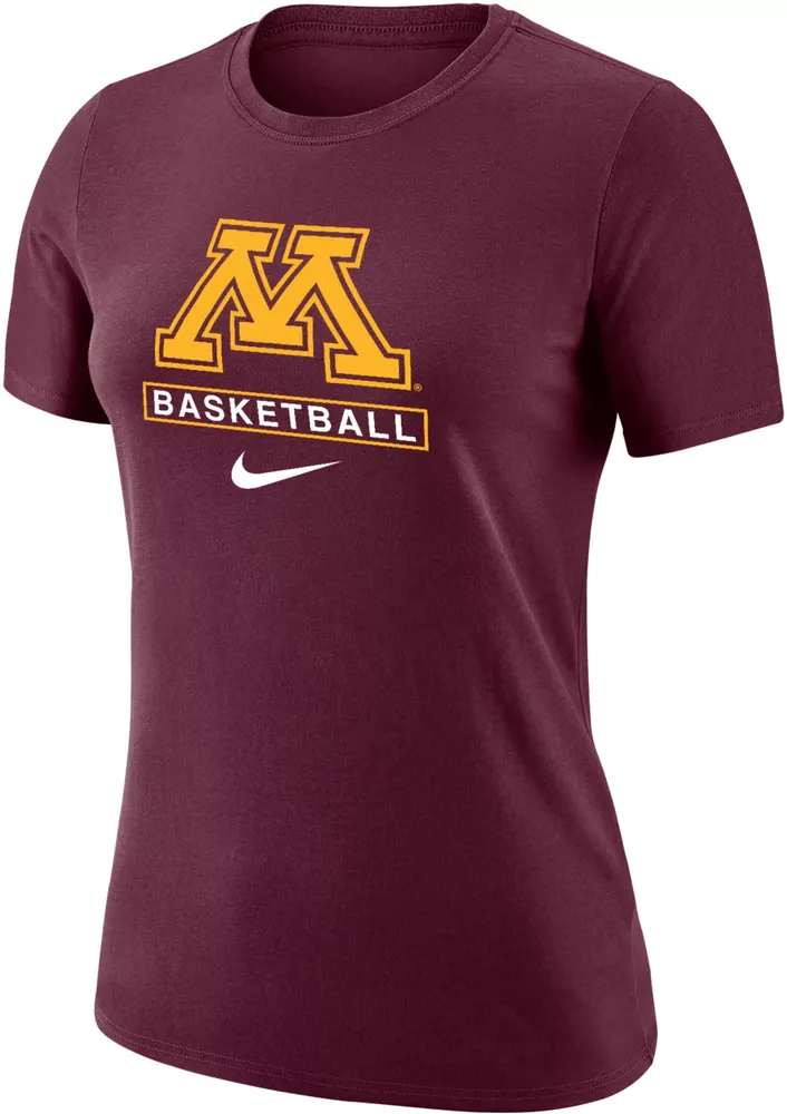 Nike Women's Minnesota Golden Gophers Maroon Basketball Core Cotton T-Shirt