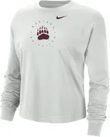 Nike Women's Montana Grizzlies Black Boxy Cropped Long Sleeve T-Shirt