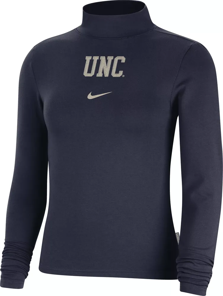 Nike Women's North Carolina Tar Heels Blue Essential Mock Neck Long Sleeve Shirt