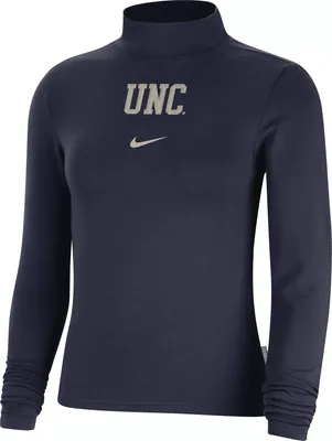 Nike Women's North Carolina Tar Heels Blue Essential Mock Neck Long Sleeve Shirt