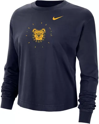 Nike Women's North Carolina A&T Aggies Aggie Blue Boxy Cropped Long Sleeve T-Shirt