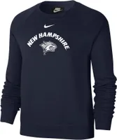 Nike Women's New Hampshire Wildcats Blue Varsity Arch Logo Crew Neck Sweatshirt