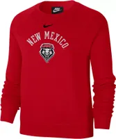 Nike Women's New Mexico Lobos Cherry Varsity Arch Logo Crew Neck Sweatshirt