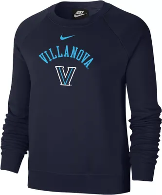Nike Women's Villanova Wildcats Navy Varsity Arch Logo Crew Neck Sweatshirt