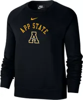 Nike Women's Appalachian State Mountaineers Black Varsity Arch Logo Crew Neck Sweatshirt