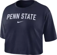 Nike Women's Penn State Nittany Lions Blue Dri-FIT Logo Cropped T-Shirt