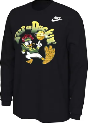 Nike Women's Oregon Ducks Black Basketball Long Sleeve Shooting Shirt